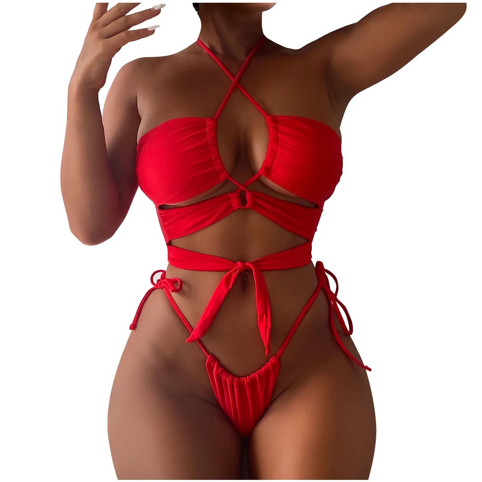 

Brazilian Bikini Bandage Bandeau Swimsuit Beachwear Women Swimwear Set Push-Up Swimwears Tankinis Swimwears brazilian panties