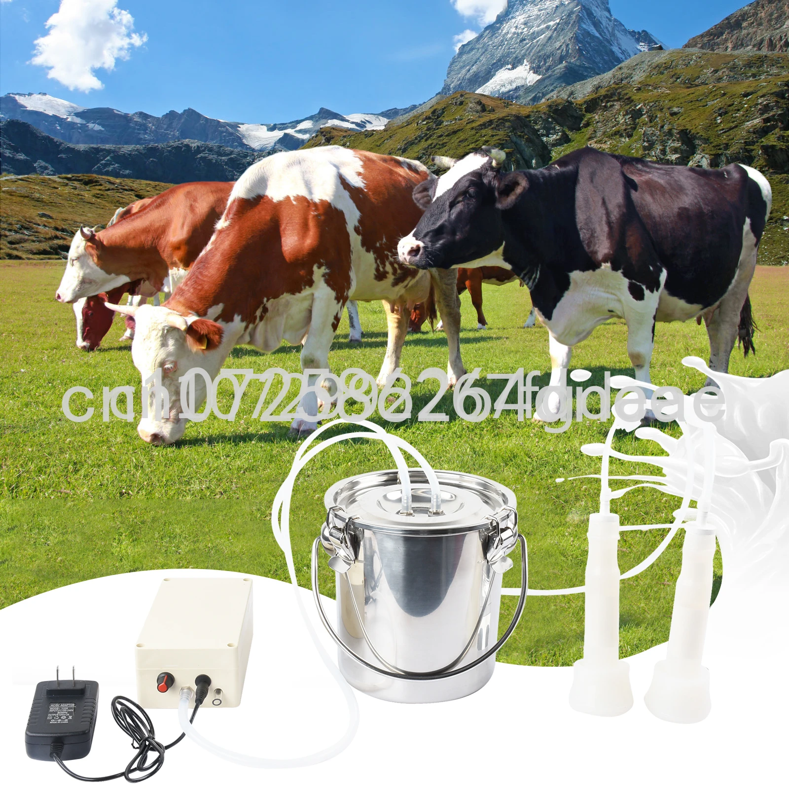 

Электрическая Доильная машина 3 л, доильный станок из нержавеющей стали, вакуумный доильный насос для фермы, коровы, козы, автоматическое доильное оборудование для крупного рогатого скота