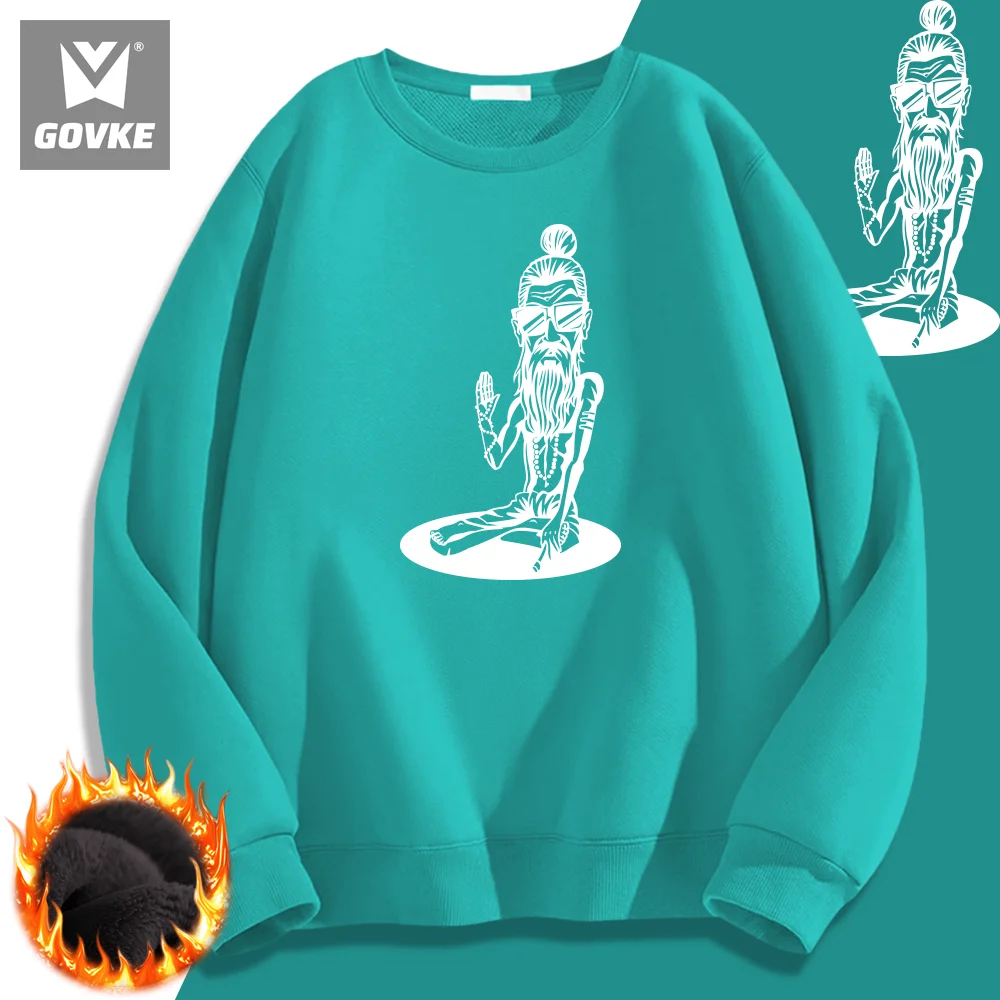 Kung Fu Work Lifc Balance Autumn and Winter New Style Printed Hoodie Individuality Men's Hoodies Wearing Type Polyester