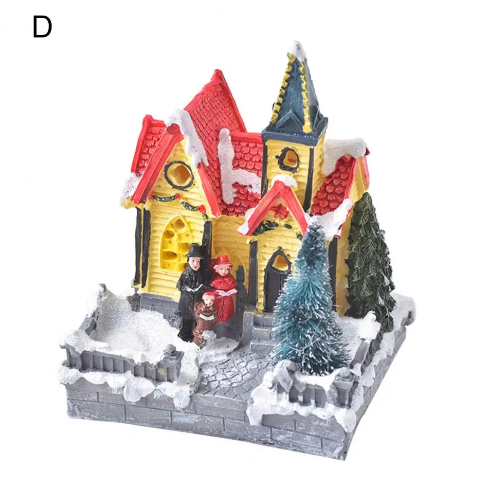 

Chic Add Atmosphere Warm Light Vivid House Christmas House Miniature Christmas House Miniature Christmas House Mold