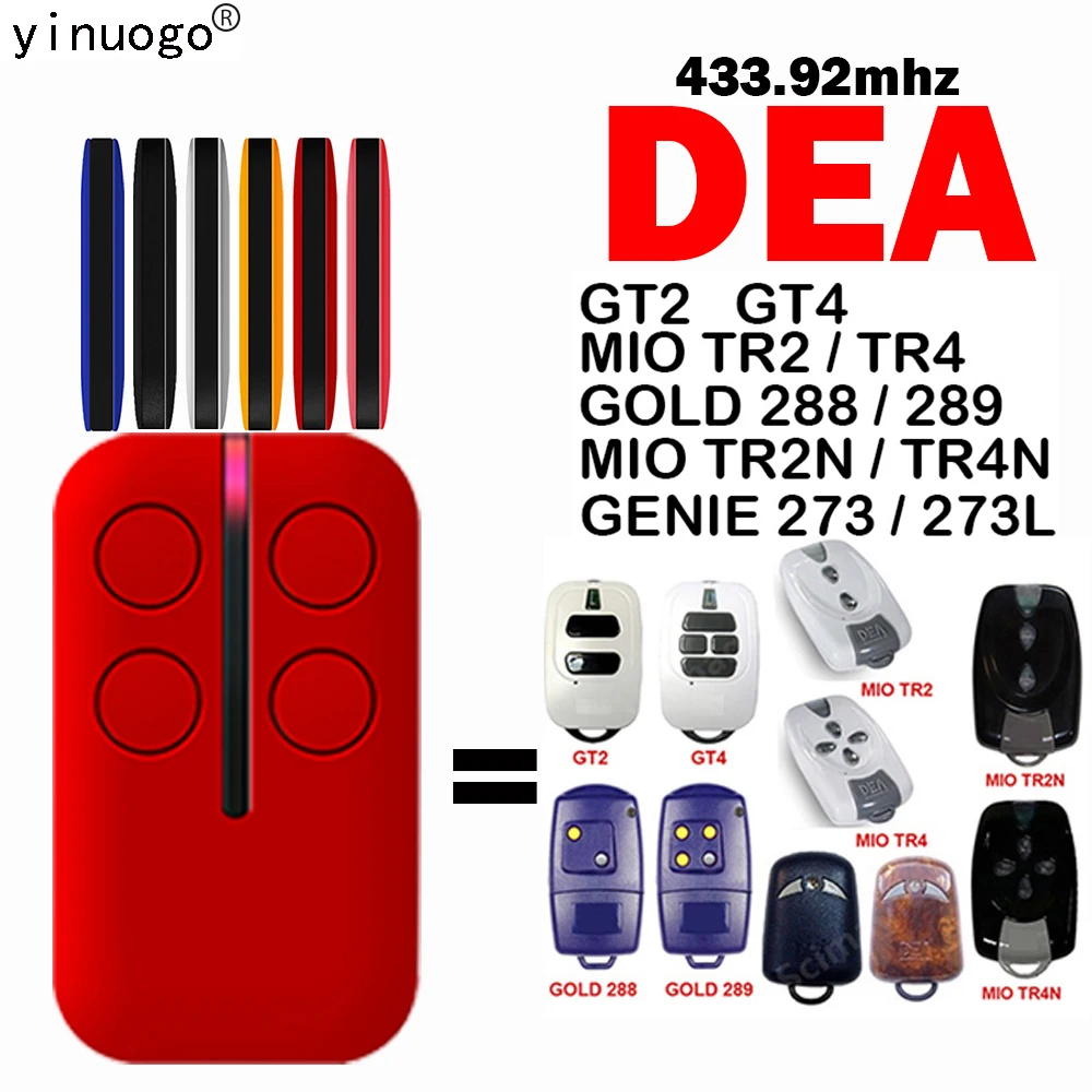 

New DEA GT2 GT4 MIO TR2/TR4 GOLD 288/289 Garage Door Remote Control MIO TR2N/TR4N GENIE 273/273L Remote Control Copier 433.92mhz