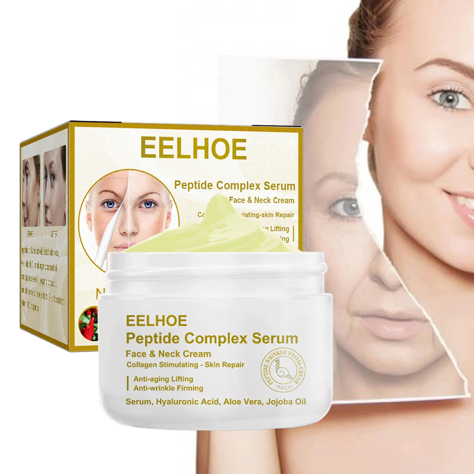 

Face Neck Anti-Aging Cream Natural Firming Facial Moisturizer with Natural Nutrients Facial Moisten Creams for Aging Problem