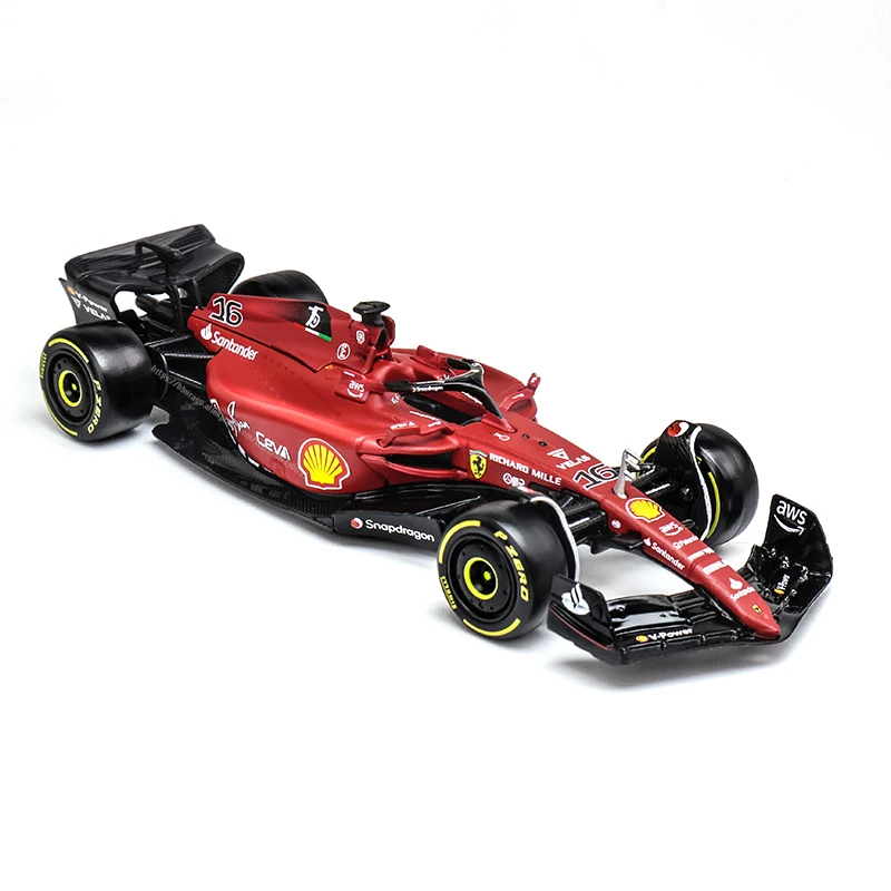 Bburago 1:43 #16 Leclerc 2022 F1 Scuderia Ferrari F1-75 #55 Sainz Alloy Luxury Vehicle Diecast Cars Model Toy Collection Gift