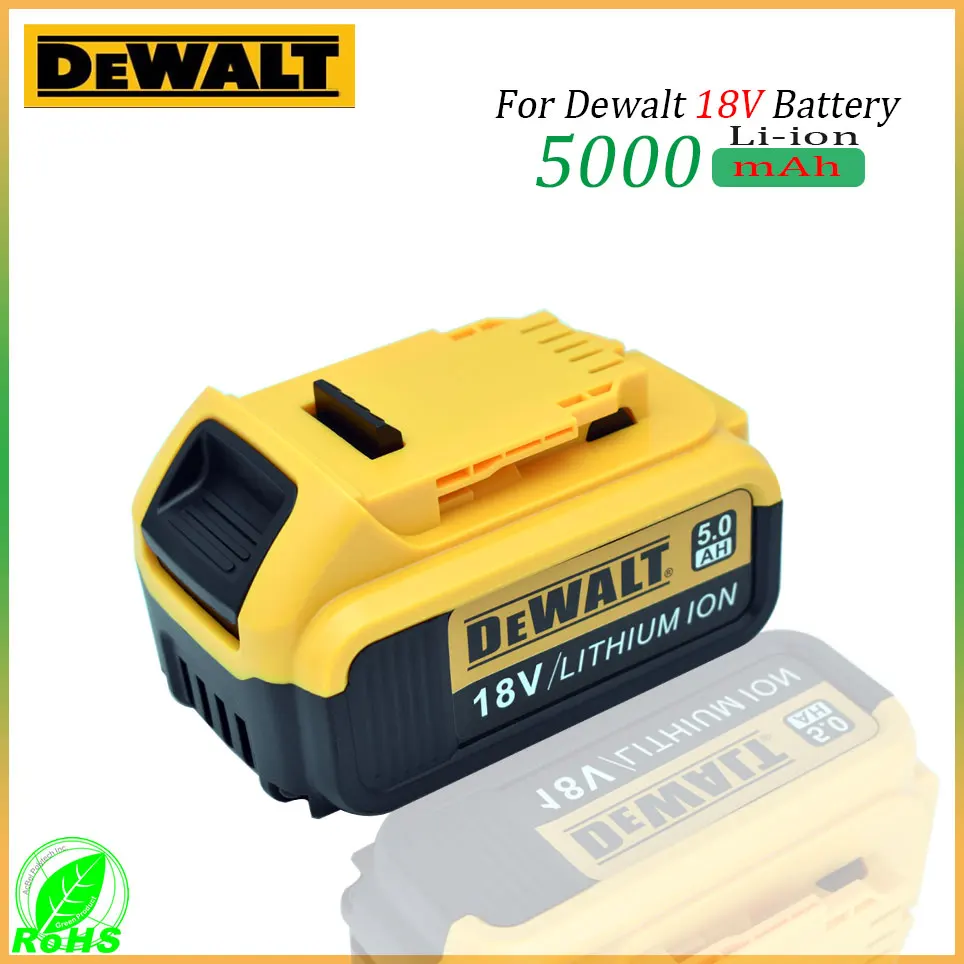 18V 5Ah 6Ah Lithium Battery for DeWalt power Tools DCB184 DCB200 rechargeable electric tool set 20v 5000mah Battery