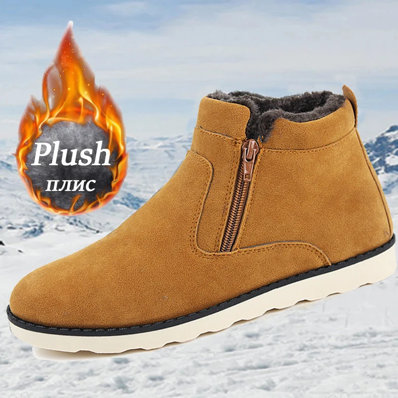 

Men Boots Men's Winter Shoes Fashion Snow Boots Shoes Plus Size Winter Sneakers Ankle Men Shoes Winter Boots Black Blue Footwear