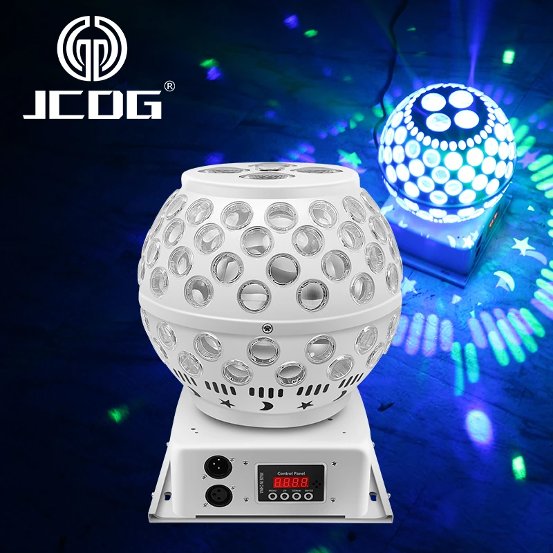 JCDG LED Double-layer Pattern Lantern Magic Ball Stage Lighting Equipment Home LED Strobe Remote Control Lights for DJ Disco Bar