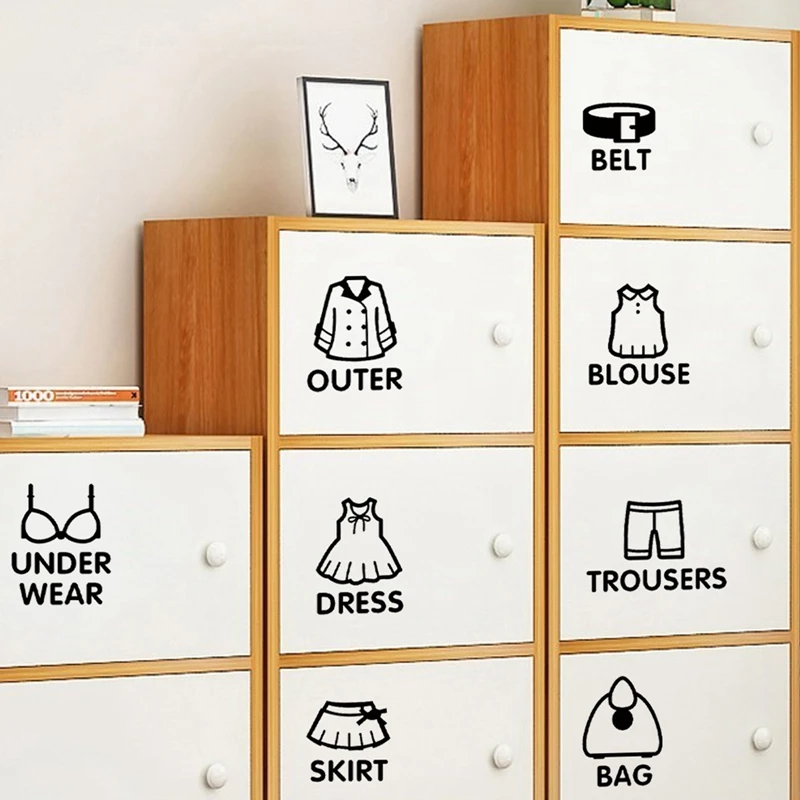 

1 комплект, новинка, модная женская ткань, Оформление интерьера, черный гардероб, декоративное оформление «сделай сам», наклейки на стену в виде ящика