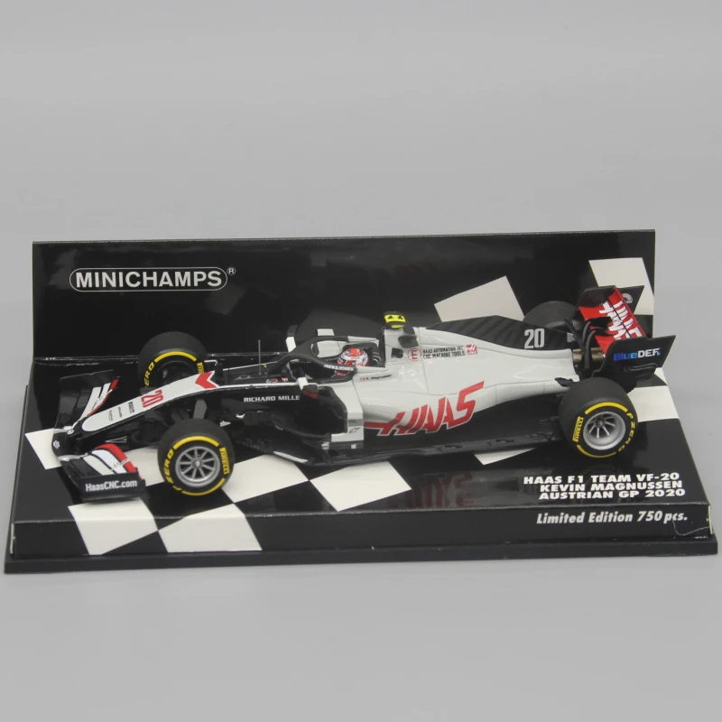 

F1 formula one car model mini cut 1:43 Haas team VF-20 Grosjean 2020 Bahrain resin car model