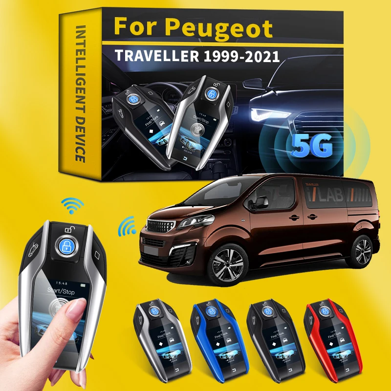 

For Peugeot TRAVELLER Remote One-button Start Modified Smart Key LCD Screen For Keyless-go Smart Key Display Screen Accessories