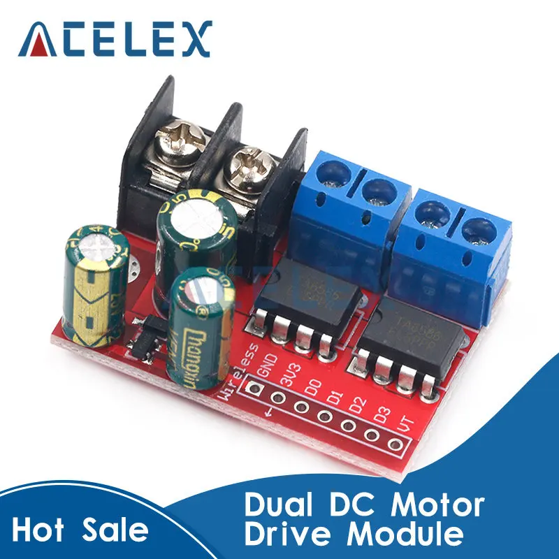 H Bridge Remote Control 5A 3V-14V Dual DC Motor Drive Module Voltage Reverse PWM Speed Regulation Double Super L298N 5AD