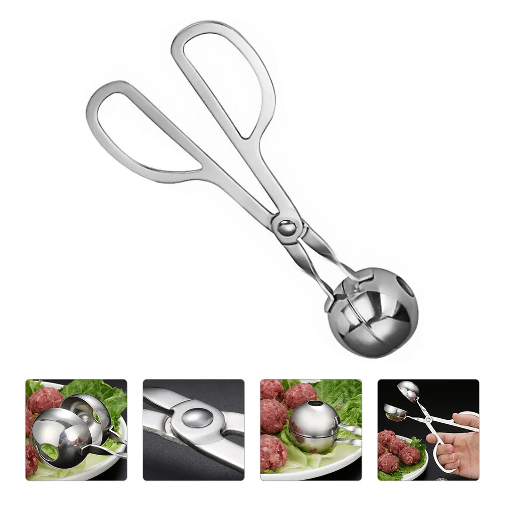 

1pc Meat Clip Stainless Steel Meatball Rice Scoop Kitchen Gadget
