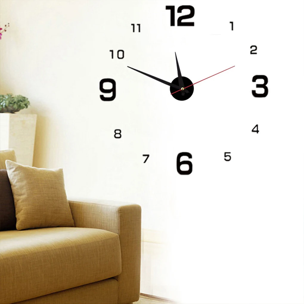 

Часы настенные круглые беззвучные, зеркальные современные украшения для дома, гостиной, спальни, офиса, кабинета