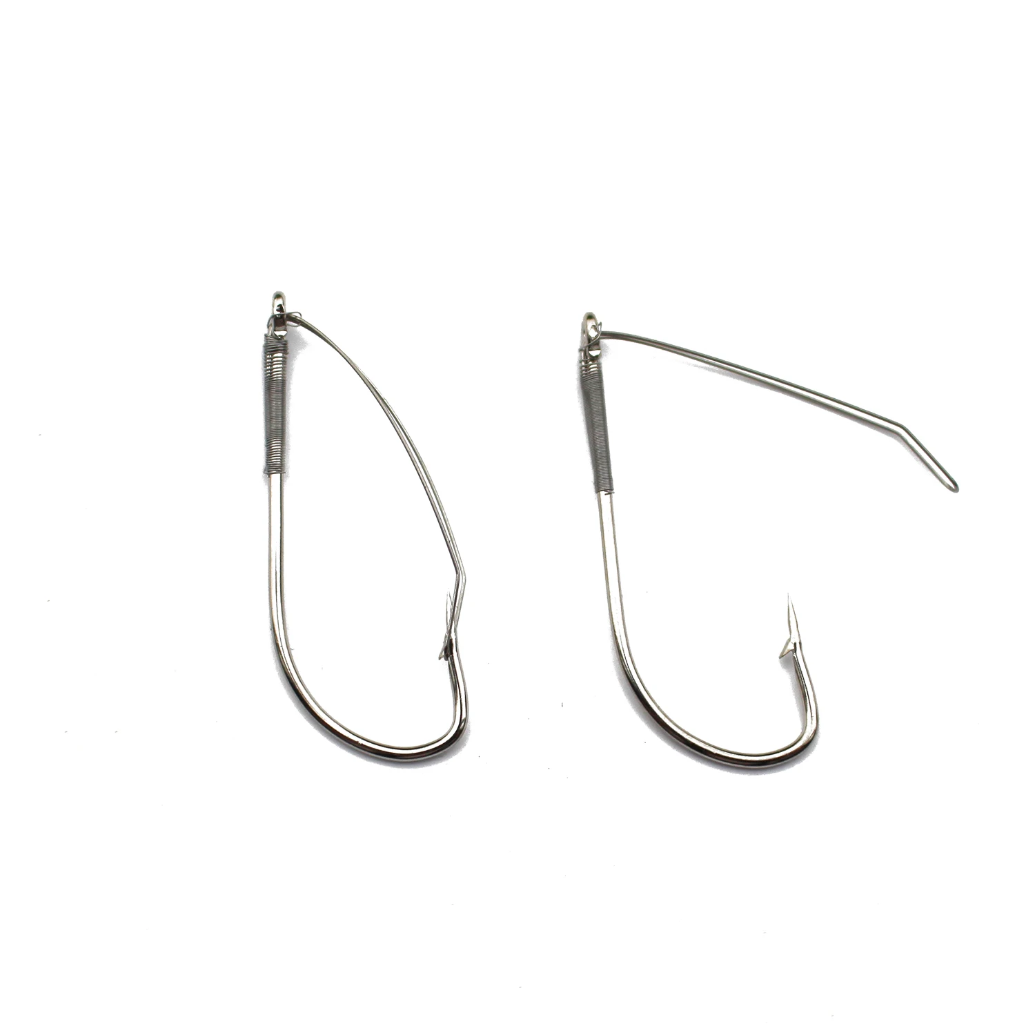 

Tigofly 10 pcs/lot Weedless Barbed Fishing Hook Sizes 1/0-3/0 Bass Single Worm sproat hook lure bait holder crappie