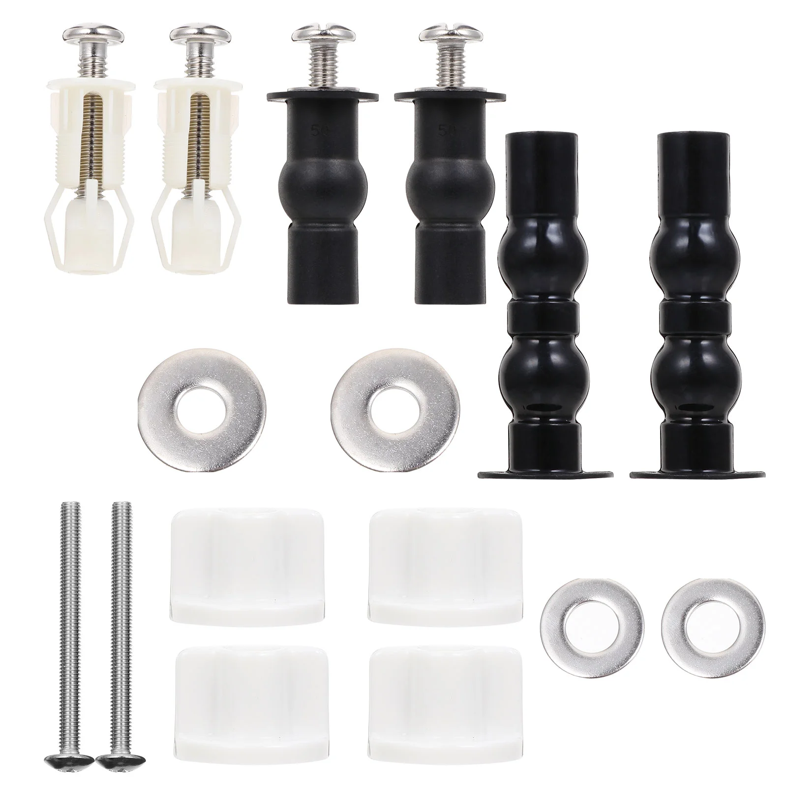 

1 Set Metal Toilet Seats Screws and Bolts Toilet Hinges Screws Toilet Fixings Expanding Rubber Nuts Screws Mount Toilet Wc