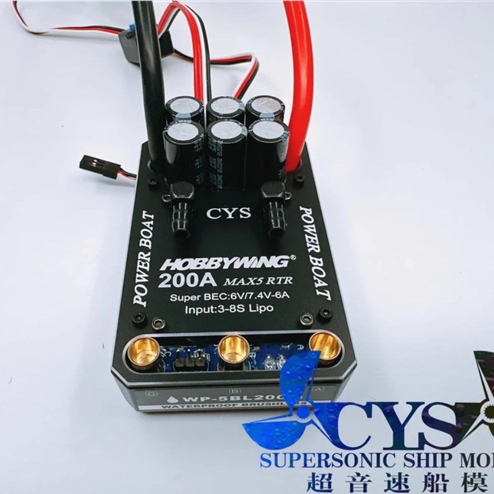 Электрический регулятор скорости CYS Max5 3-8S 200A с полной охлаждающей пластиной для