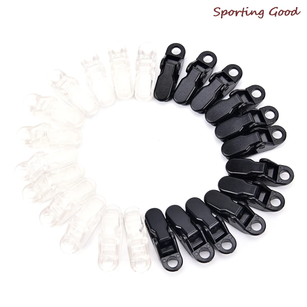 

12Pcs New Awning Clamp Reusable Tarp Clips Tie Down Snap Hangers Tent Camping Tighten Survival Tool 2 Colors