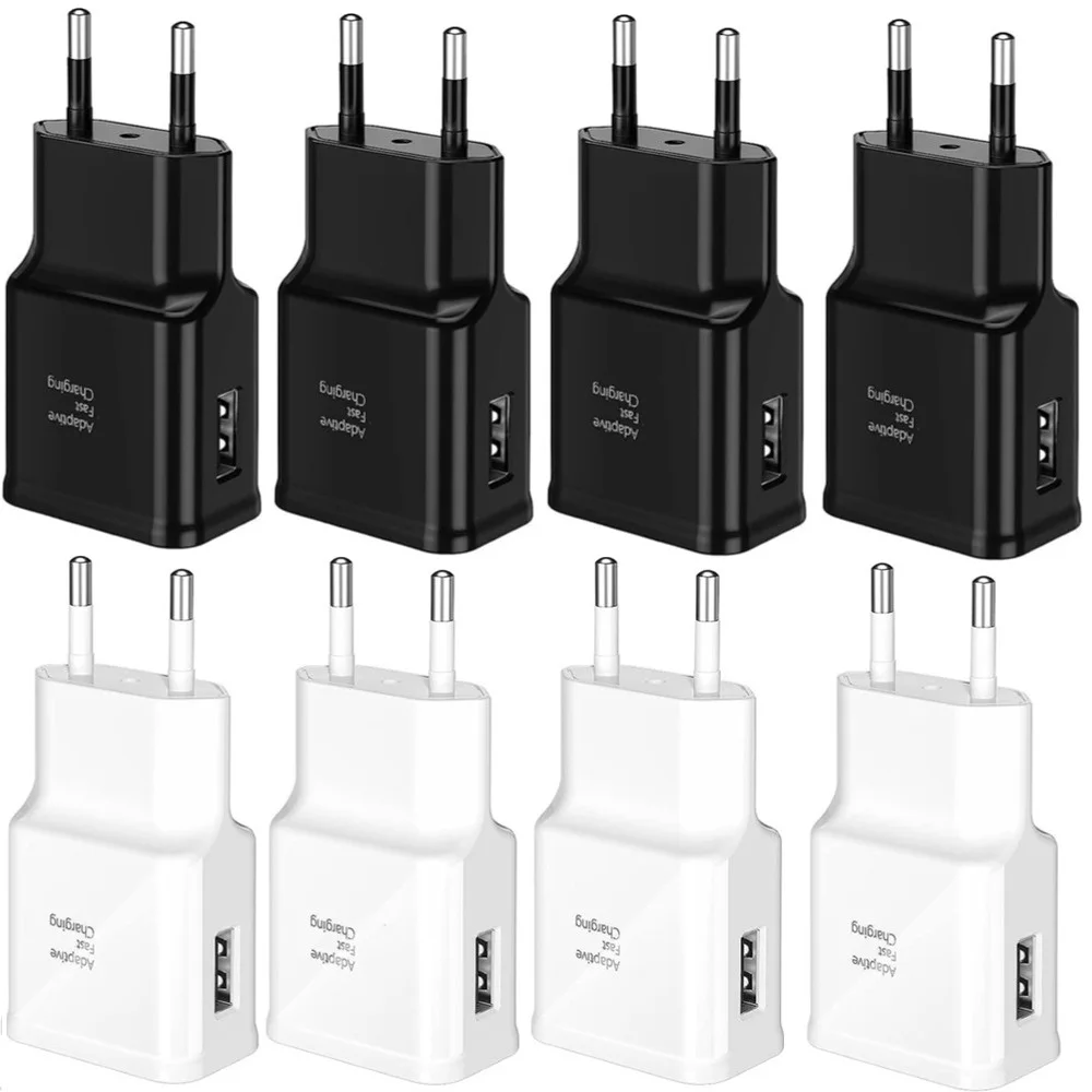 

10Pcs 15W 5V 2A 9V 1.67A QC3.0 Fast Quick Charge USB Wall Charger For Samsung Galaxy S8 S10 Note 2 4 S20 S22 S23 htc lg huawei