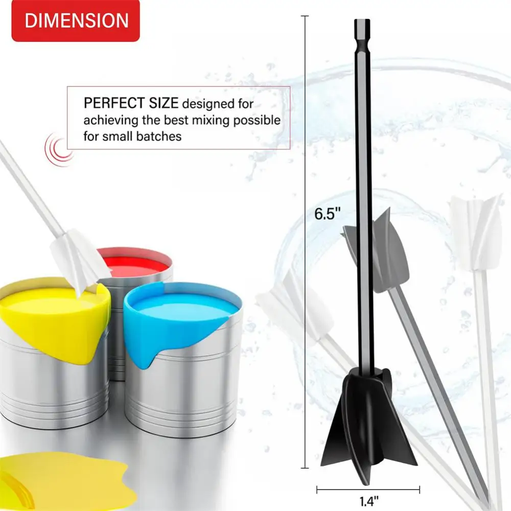 Epoxy Mixing Stick Paint Stirring Rod Cement Paint Mixer Attachment With Drill Chuck For Mixes Epoxy Resin Latex Oil Paint Tool images - 6