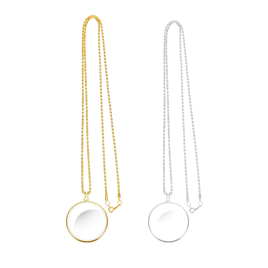 

Hanging Magnifiers Creative Zinc Alloy Material Magnifying Glass Wear-resistant Watching Tool for Adults Elderly Gold