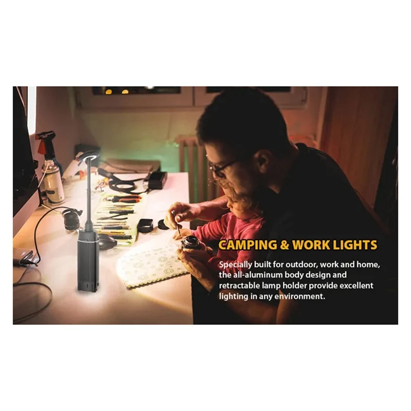 Портативный фонарь для кемпинга телескопический светодиодный рабочий