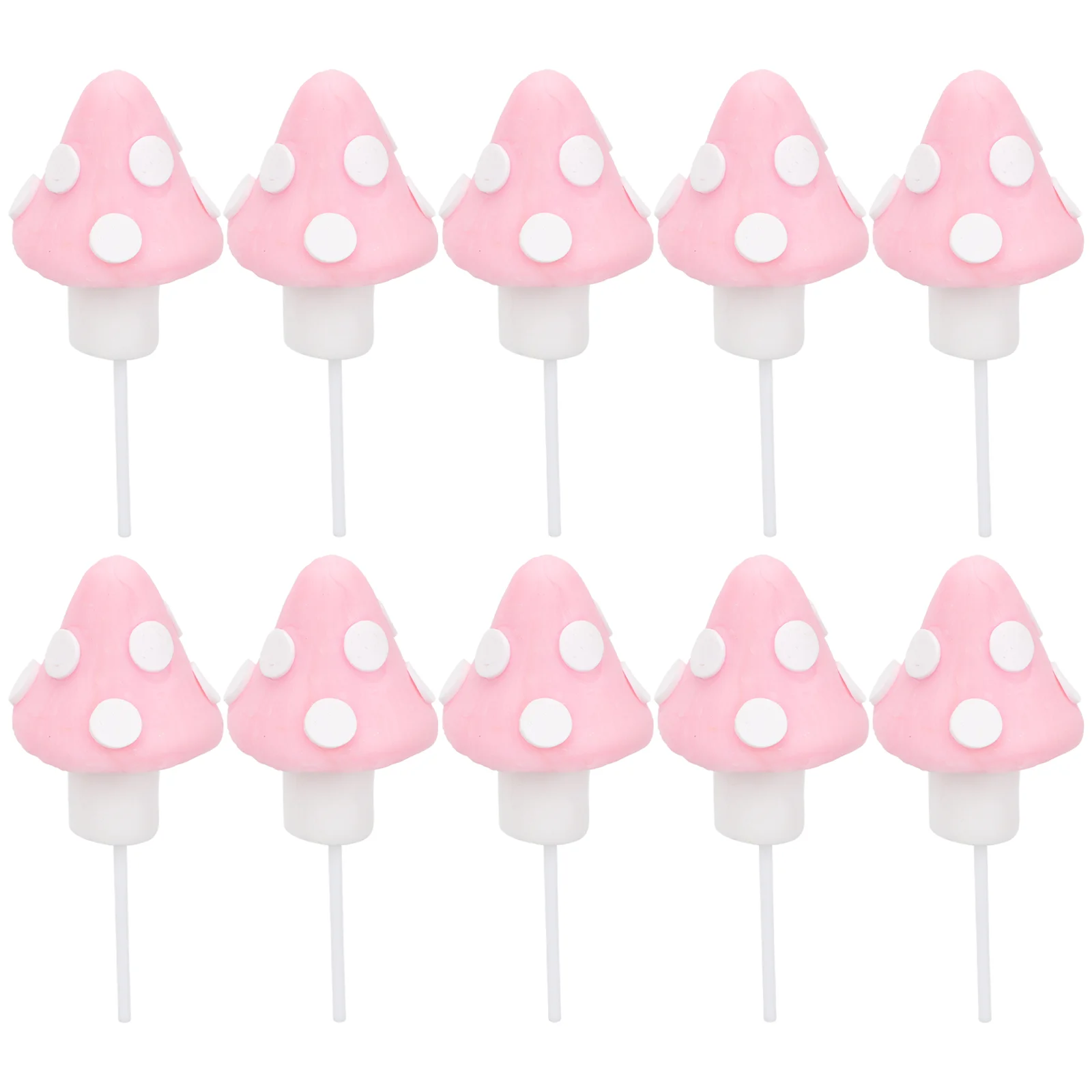 

10pcs Adorable Micro Landscape Decor Moss Landscape Decor Fake Mushrooms Cake Decoration Miniature Mushroom