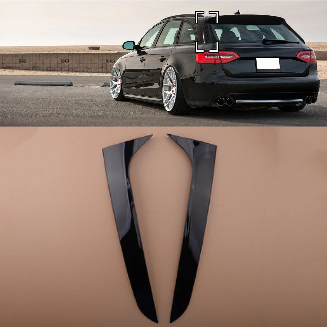 

Передний спойлер для заднего стекла автомобиля CITALL, 1 пара, отделка для Audi A4 B8 Allroad Avant 2009 2010 2011 2012 2013 2014 2015 2016