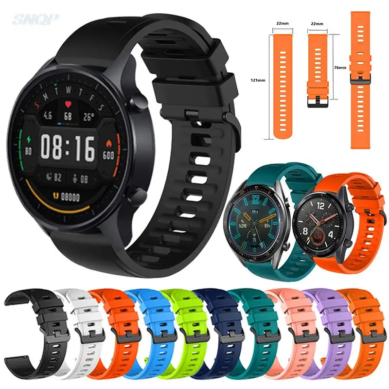 

Ремешок силиконовый для Huawei Watch GT 3/2/2e/Pro, сменный спортивный браслет для Samsung Galaxy Watch 46 мм Gear S3, 22 мм