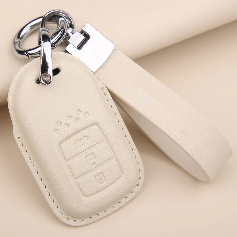 

For Honda Civic CRV Crad V Accord Pilot 4 Buttons ODYSSEY EURO Leather Remote Car Key Case Fob Cover Accessorise 2015 2016 2017