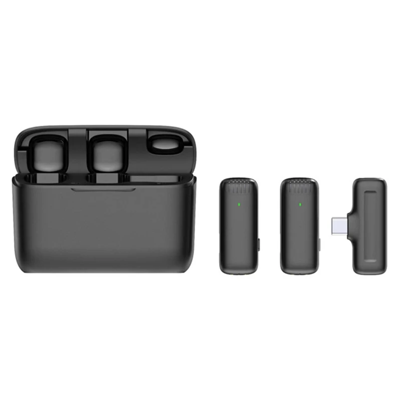 

Беспроводной лацкановый микрофон, шумоподавление, реальное интервью, фотозапись для Type C с зарядным устройством