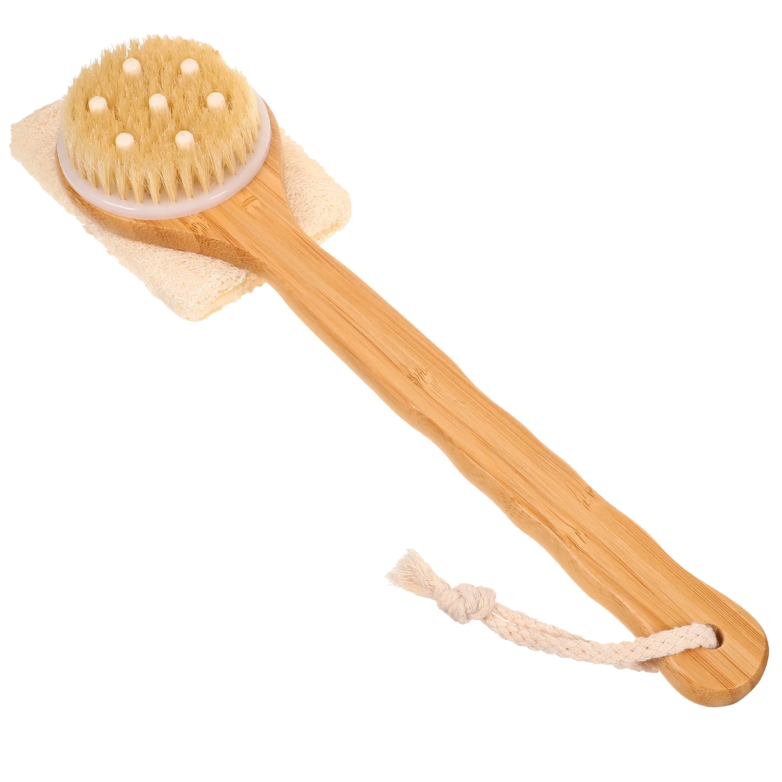 

Double Sided Household Cleaning Tools Bamboo Comfortable Bath Skin Scrubber Brush