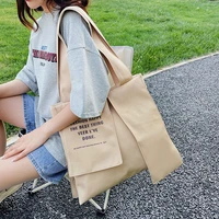 canvas tote bag personalized shoulder bags for women high capacity cross body bag casual shopper bags simple handbag designer
