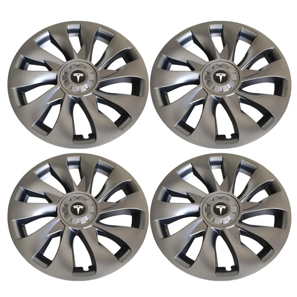 

New Design Car Exterior Accessories 18 Inch Black Hub Cover Fit For Tesla Model 3 Replacement Wheel Covers HJ