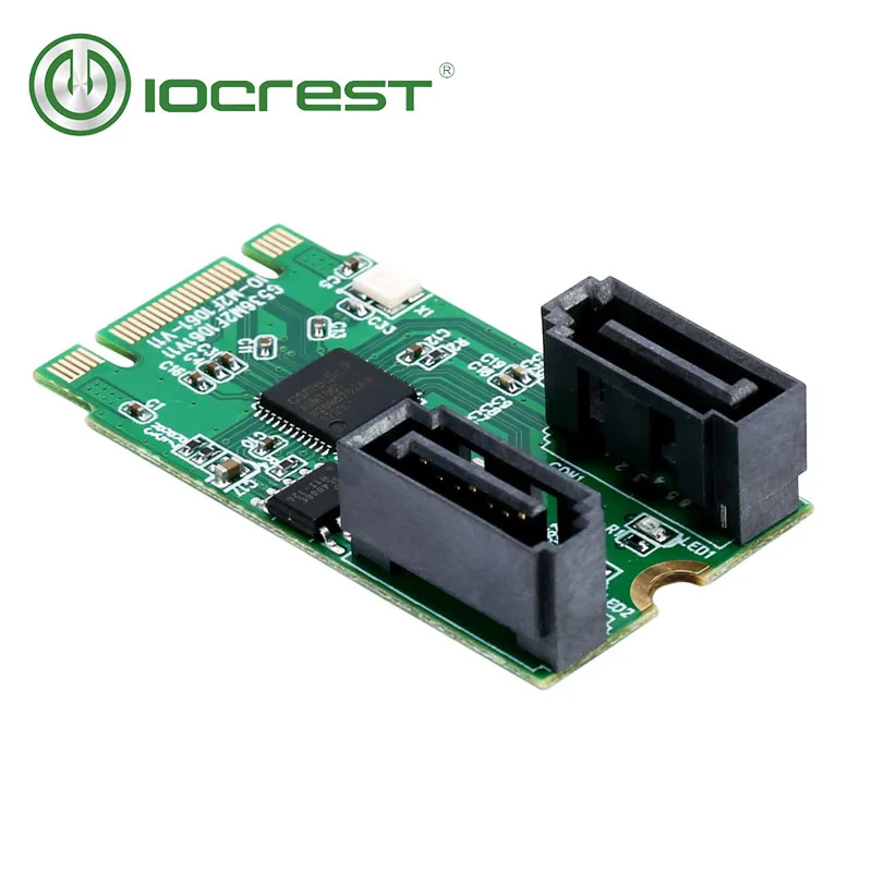 IOCREST M.2 B Key M PCIe 2 порта SATA 6G RAID1 RAID0 Карта контроллера Использование Asmedia 1061R