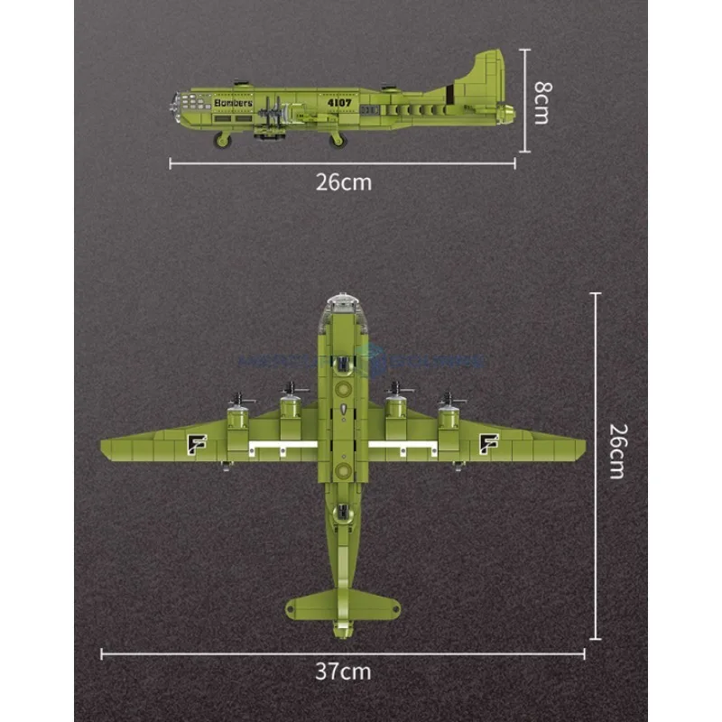 B29 боевой робот-истребитель MOC FC4107 Боевая модель кирпичи самолет транспорт