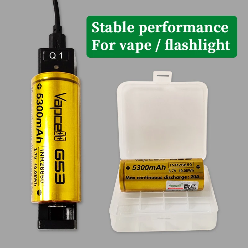 2 шт./лот оригинальная батарея Vapcell INR 26650 P54 G53 K54 высокая емкость 5400 мАч