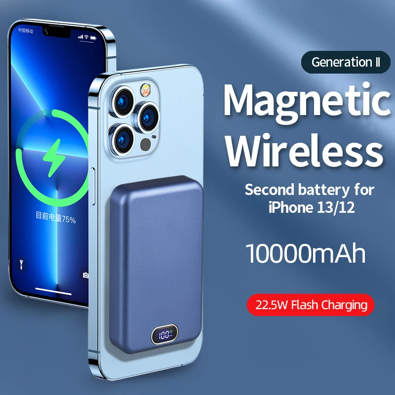 10000mAh Новый Портативный Реплика Оригинальной Запасной Магнитный Беспроводной PowerBank для iPhone 13 12 13Pro Max Мобильного Телефона Внешнего Аккумулятора.
