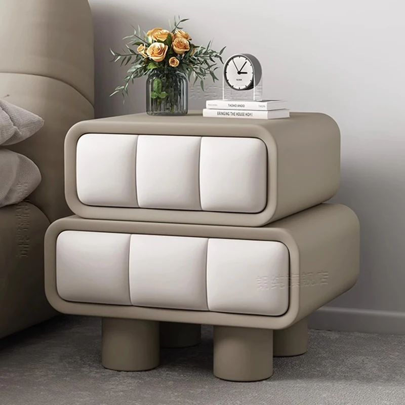 

Design Luxury Nightstands Nordic Italian Drawers Rustic Bedside Table Aesthetic Pretty Ordinary Style Muebles Home Furniture