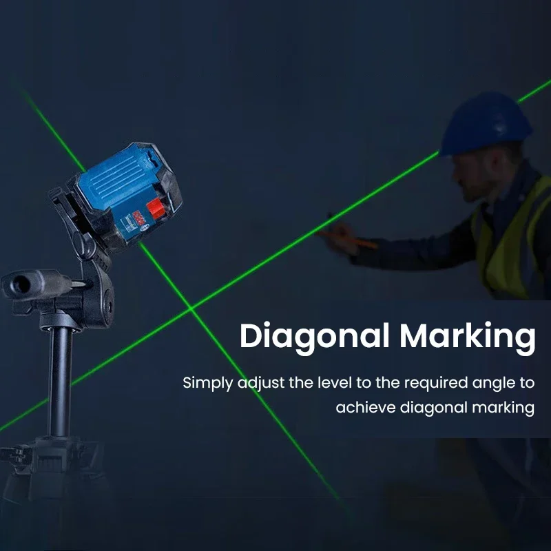 Лазерный уровень GLL50G профессиональный нивелир с 2 линиями зеленого цвета для