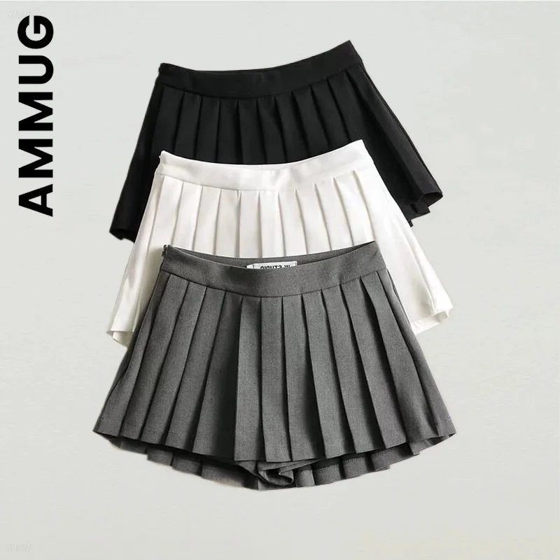 

Ammug Pleated Spring Summer Women Skirt Harajuku Office Skirt Cute Skirts For Women 2023 High Waist Slim Woman Clothes Female