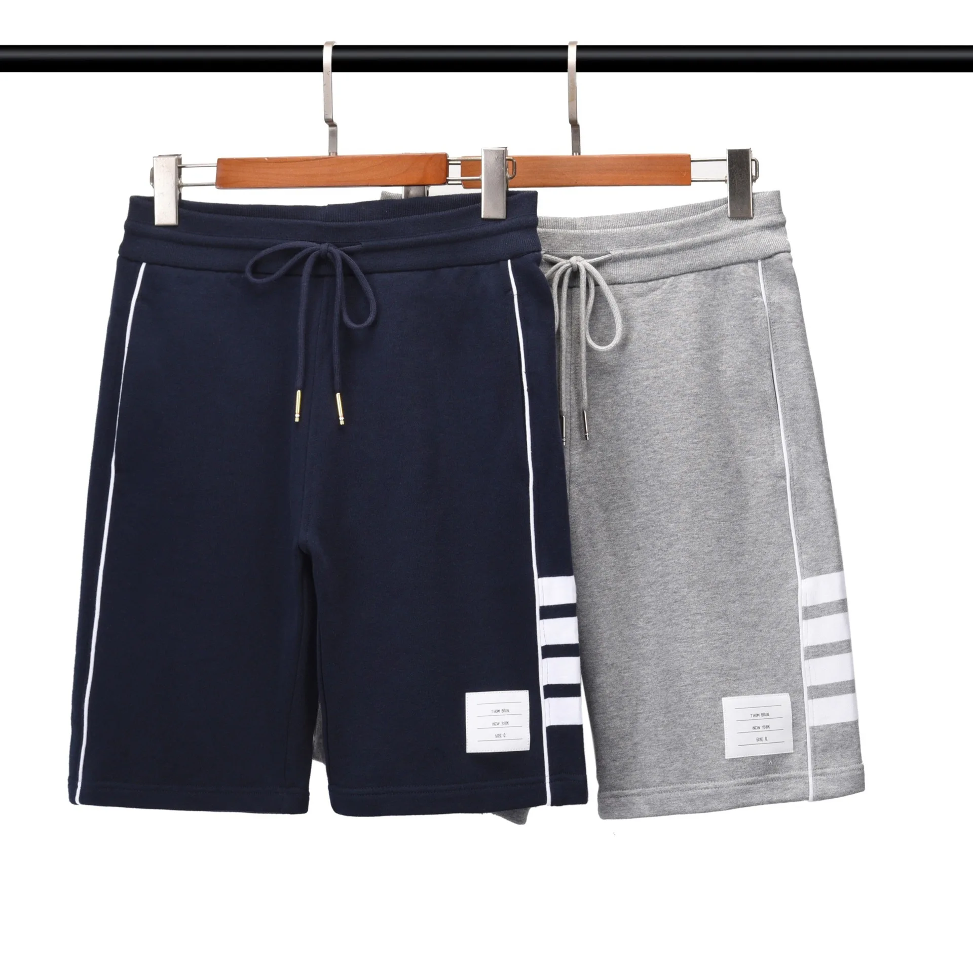THOM BRUN's new TB yarn-dyed shorts, striped pen-and-breather sports casual pants