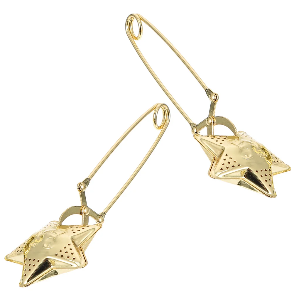 

Tea Strainerinfuser Filter Loose Mesh Leaf Infusersstar Snap Leaves Fine Diffuser Coffee Teapot Seasoning Kitchen Straight Tongs