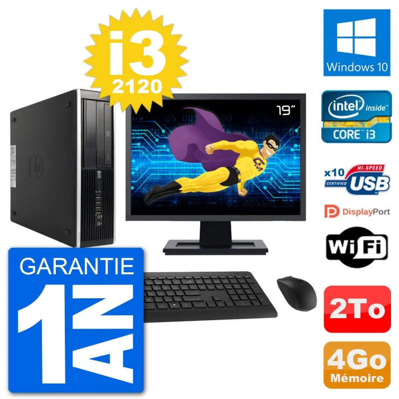 ПК HP 8200 Elite SFF screen 19 &quotIntel i3-2120 RAM GB HDD 2To Windows 10 Wifi | Компьютеры и офис