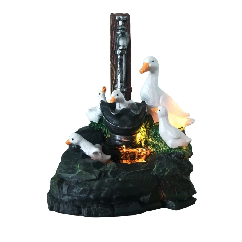 

Resin Duck Statue Fountain Light for Creative Animal Garden Statue Patio Fountain Outdoor Landscape Garden Art Resin Out
