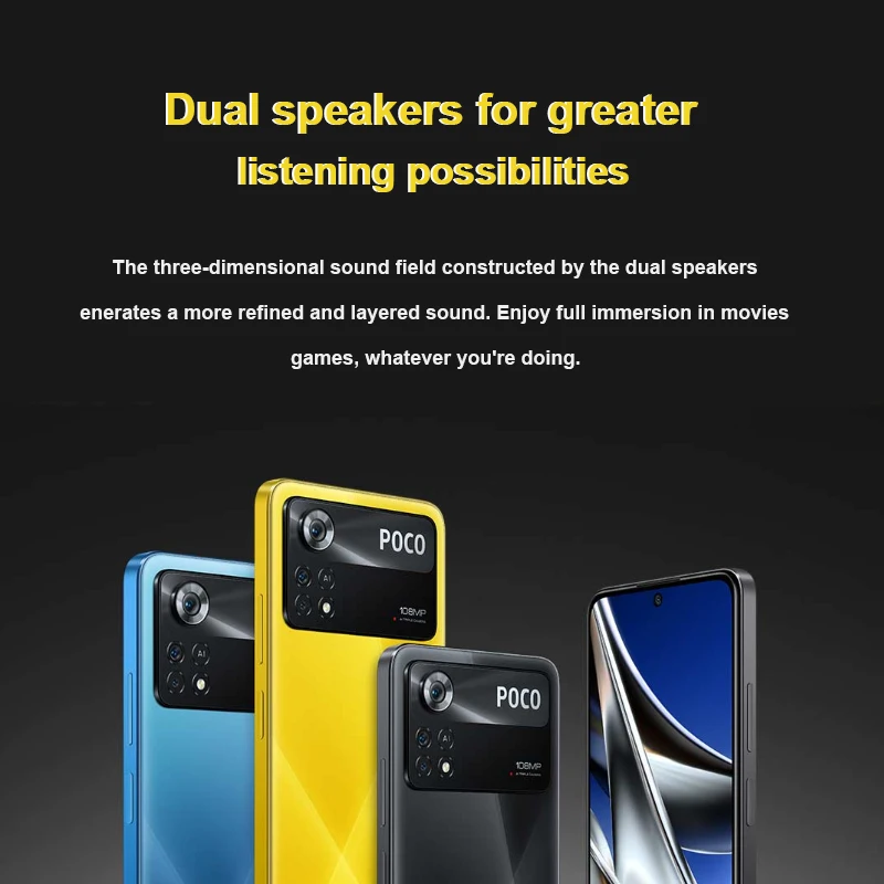 Najtaniej Globalna Wersja POCO X4 Pro 5G Smartfon Telefon 8GB 256GB 108MP Potrójny Aparat 120Hz Amoled 67W Turbo ładowanie