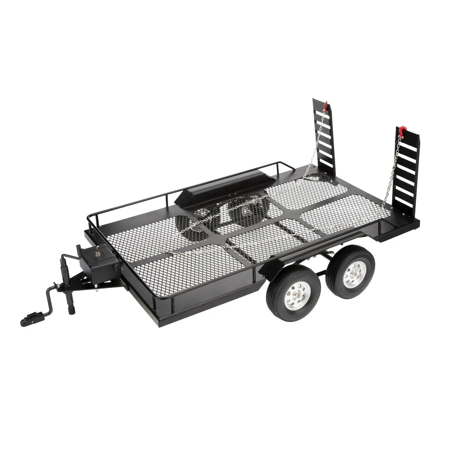 

RC Trailer with Four Tires Frame DIY for SCX10 RC Car Model Accessory