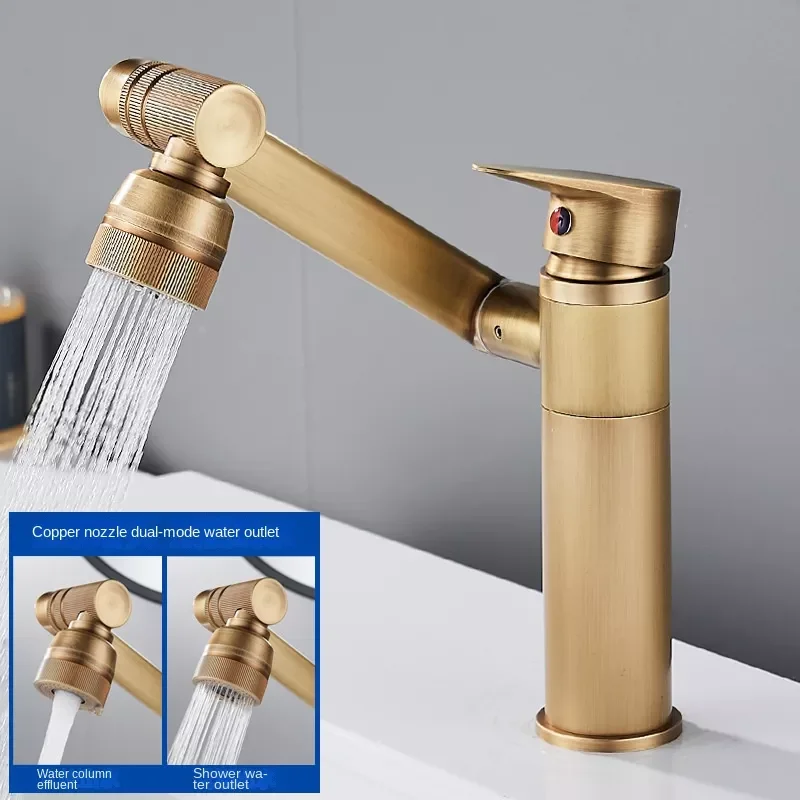 

1080° Swivel Bathroom Sink Faucet Mixer Deck Mount Splashproof Water Tap Shower Head Tapware for Bathroom Accessories Hardware