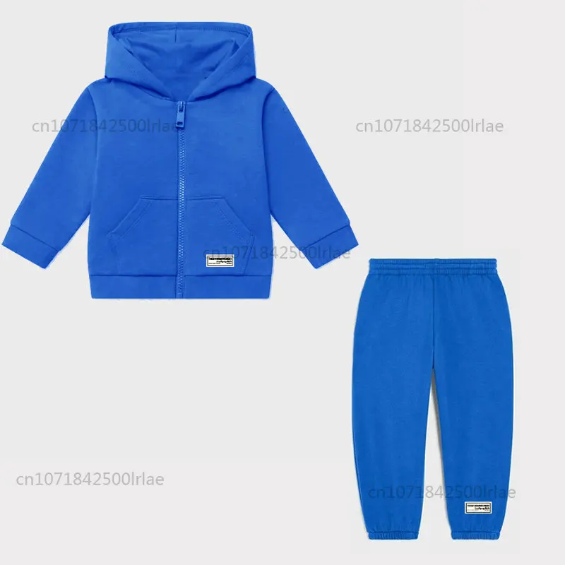 

TGM Kids Zip Hooded Sweatshirts Jacket Boys Girl Autumn+Sweatpants Set Childrens Casual Loose Track Clothes for Toddler Girls