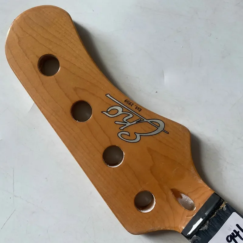 EN941 Original EKO 4 String Electric Bass Neck 21 Frets Maple With Rosewood for DIY Replace Wood Damage and Crack