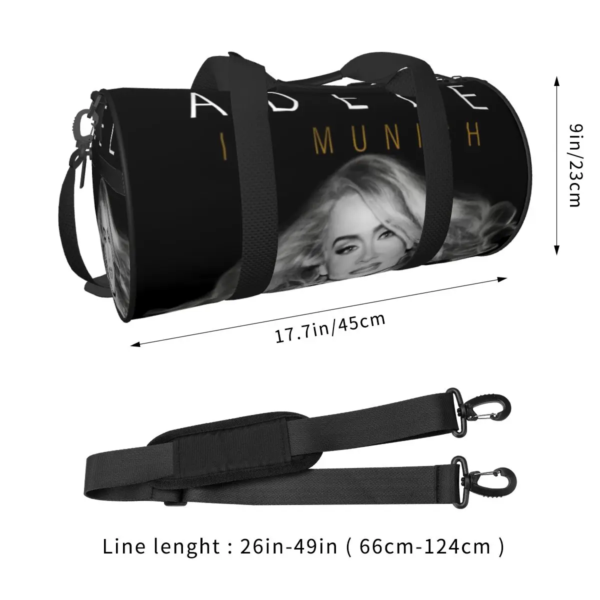 Adele Munich Tour August 2024 Sport Bags with Shoes Gym Bag Weekend Couple Pattern Handbag Training Graphic Fitness