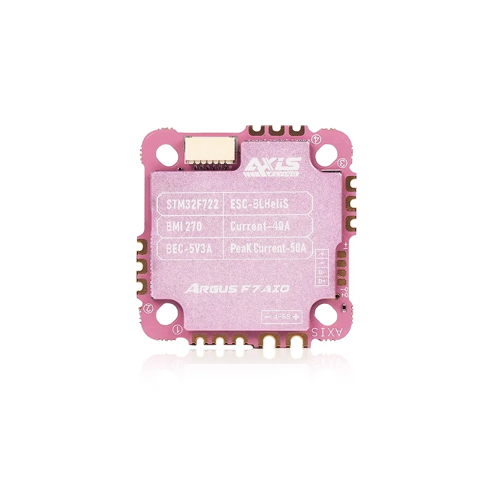 Фото Axisflying Argus F7 AIO F722 FC + 40A 3-6S blheli _ S ESC 25x25 с алюминиевым корпусом для Cinewhoops, запчасти для FPV Freestyle Drone №2